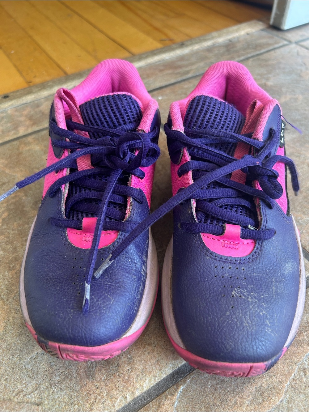 Under Armour Purple and Pink Kids Sneakers